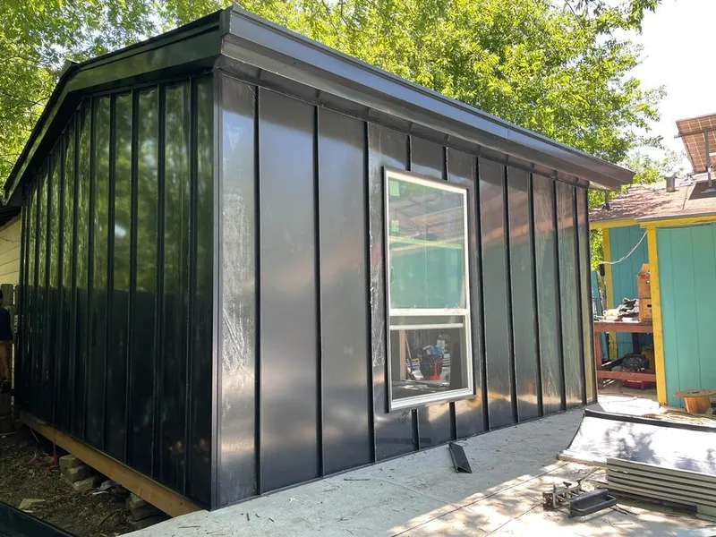 Black standing seam metal wall panels for Metal Roof Installation in Buckeye