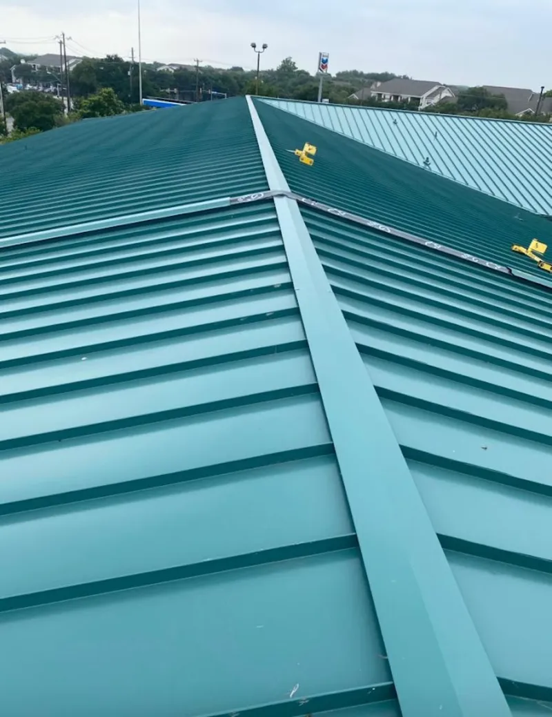 Green commercial metal roof ridge and valley for Metal Roof Repair in Buckeye